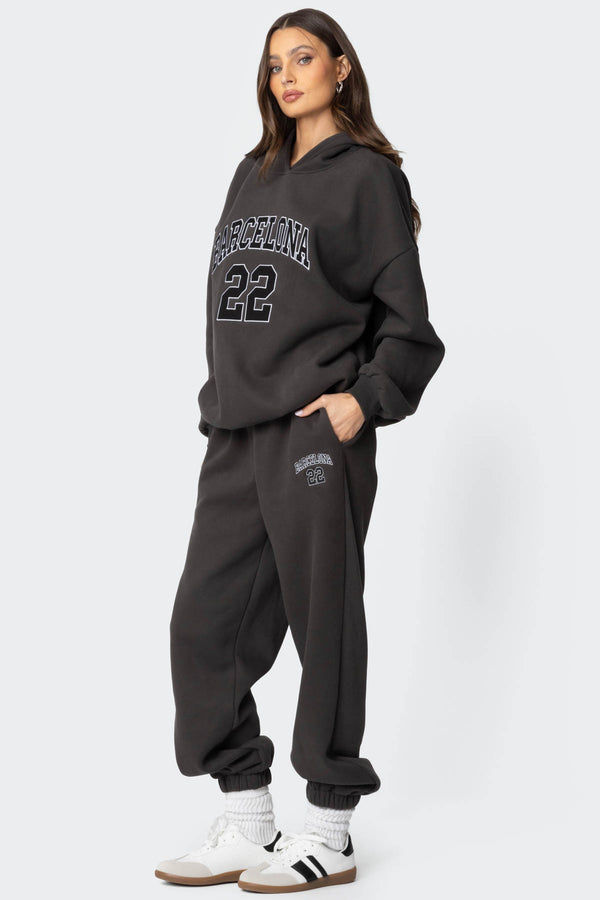 Edikted Barcelona Oversized Sweatpants Dark Gray