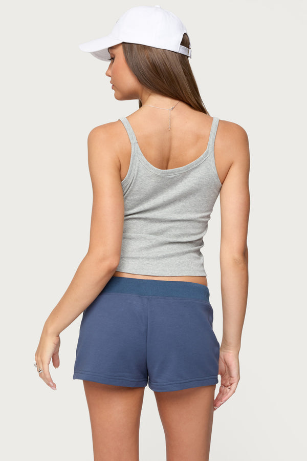 Edikted Basic Babe Tank Top Gray Melange