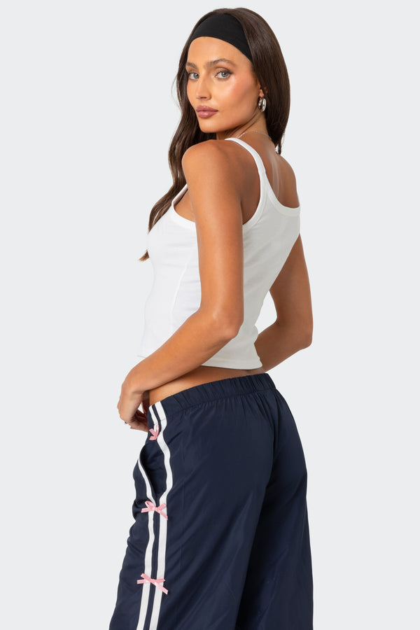 Edikted Basic Babe Tank Top White