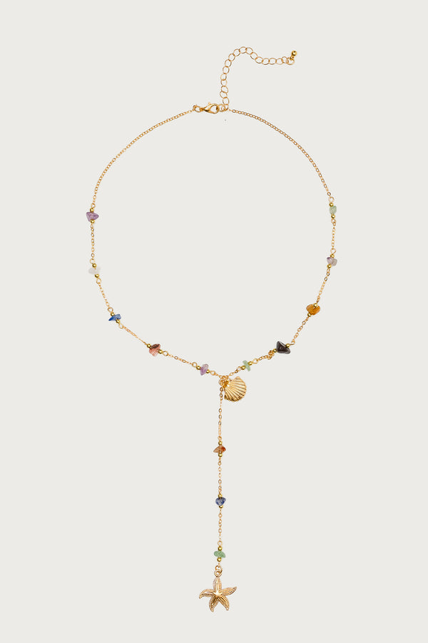 Edikted Beachy Charm Necklace Gold