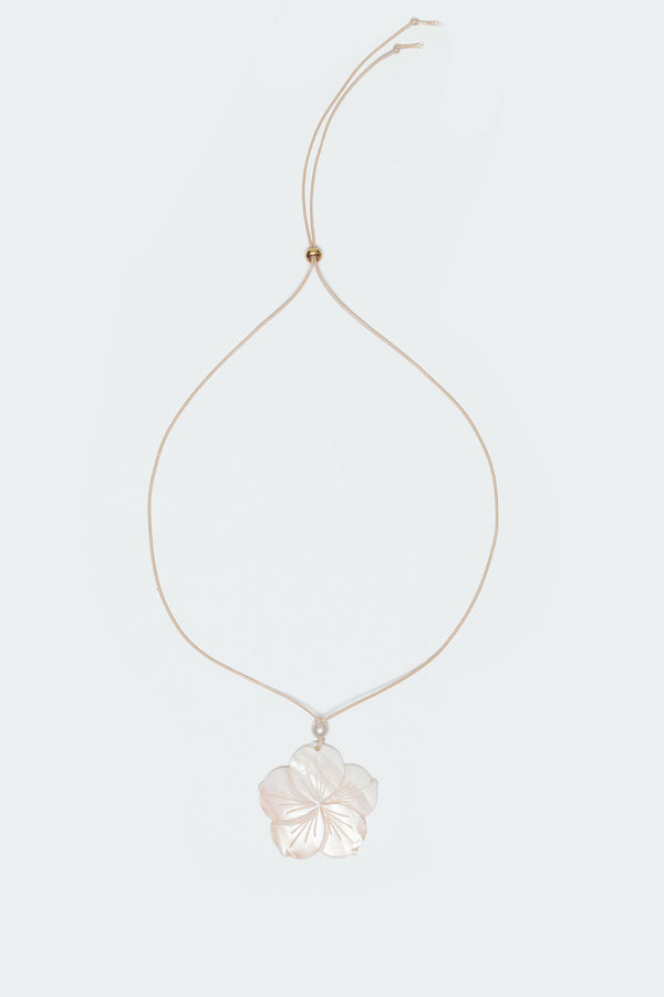 Edikted Beachy Flower String Necklace Cream