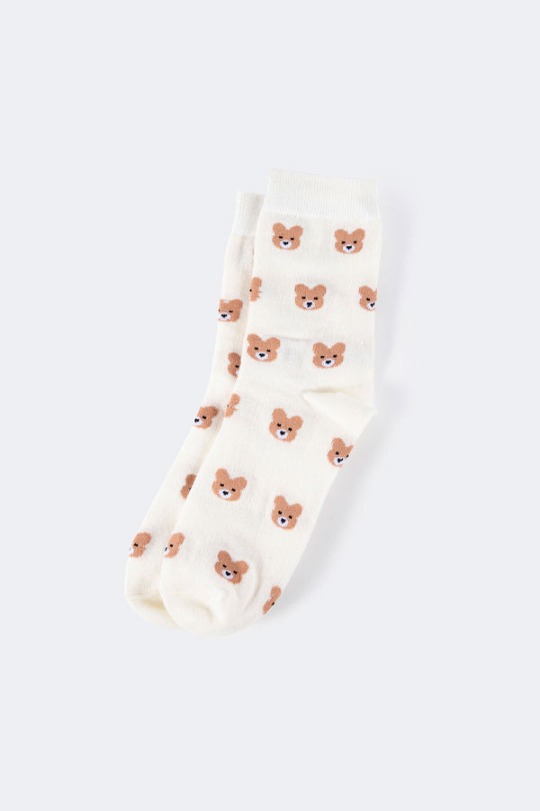 edikted Beary Socks cream
