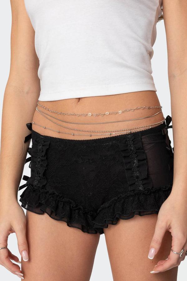 edikted Belly Chain Variety Pack silver