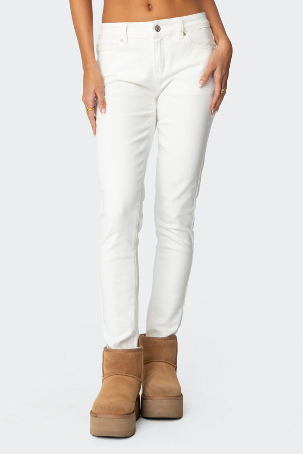 Edikted Berta Skinny Jeans White