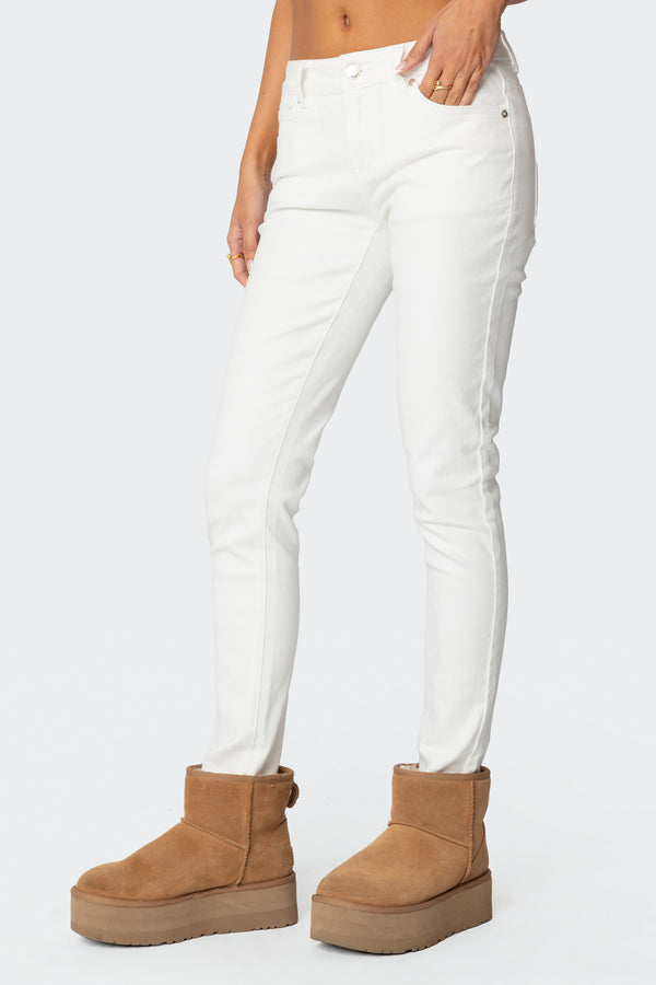 Edikted Berta Skinny Jeans White