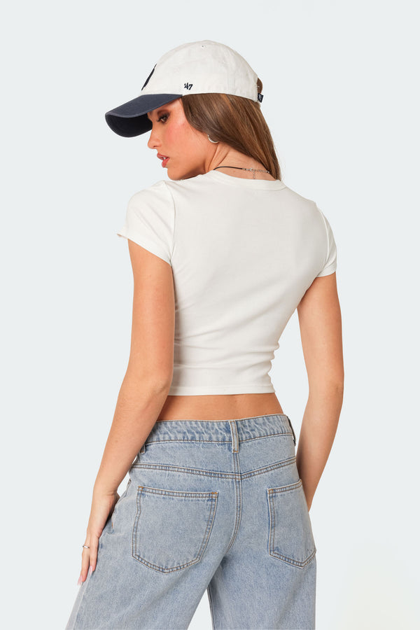 Edikted Better Basics Cropped T Shirt White