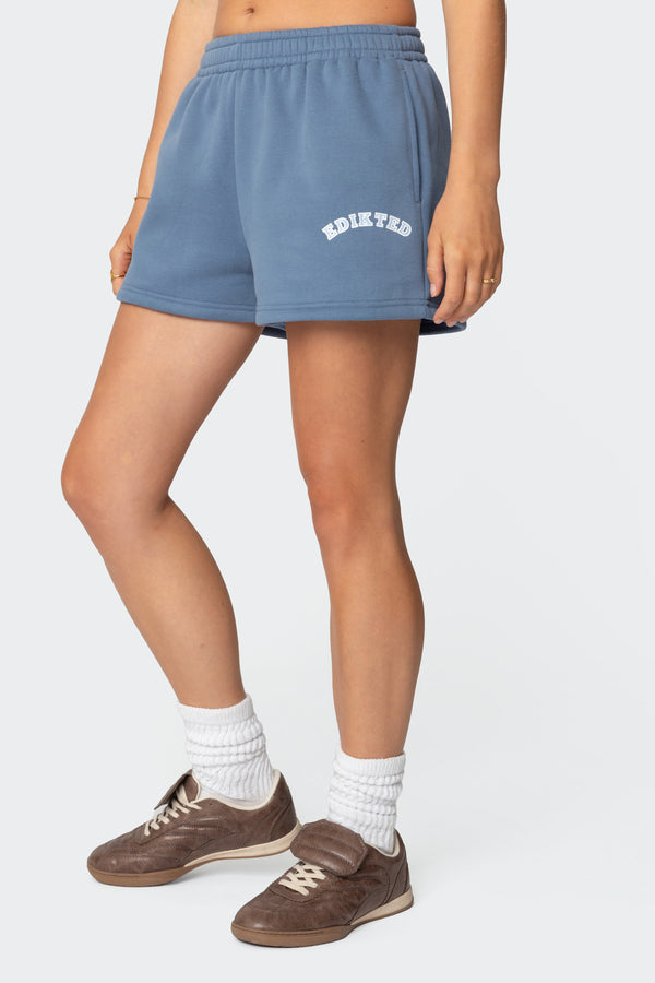 Edikted Beyond Edikted Sweat Shorts Blue