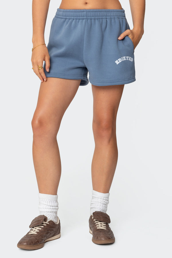 Edikted Beyond Edikted Sweat Shorts Blue