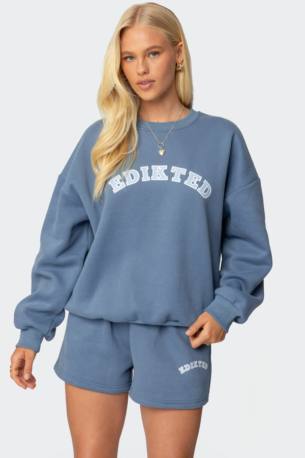 edikted Beyond Edikted Sweatshirt blue