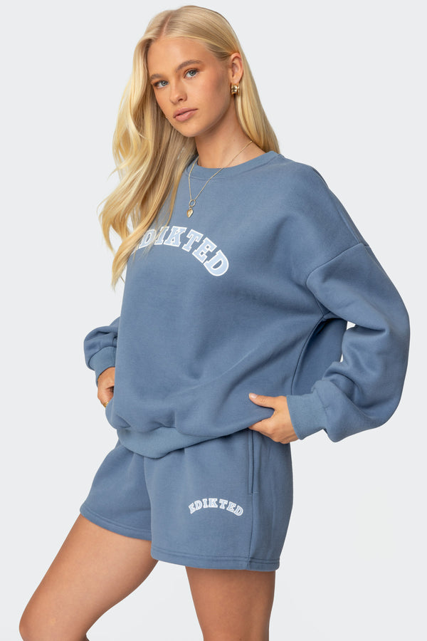 Edikted Beyond Edikted Sweatshirt Blue