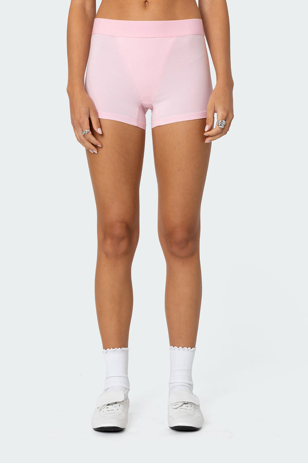 Edikted Bf Boxer Brief Shorts Pink