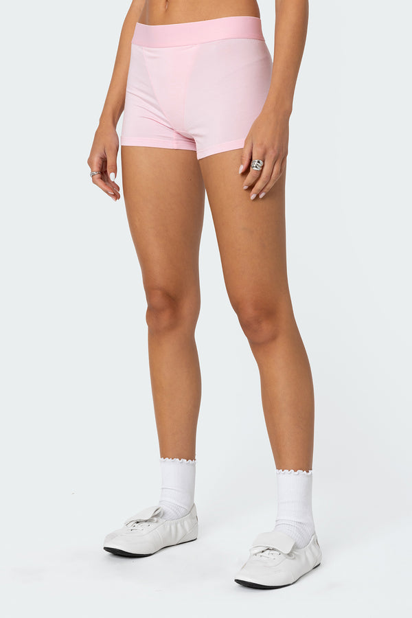 Edikted Bf Boxer Brief Shorts Pink