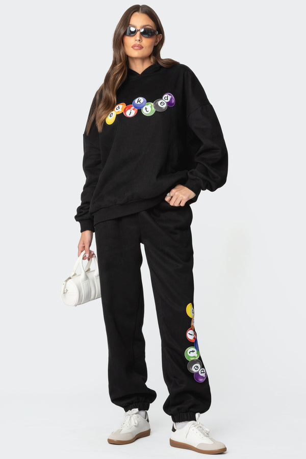 Edikted Billiard Oversized Hoodie Black