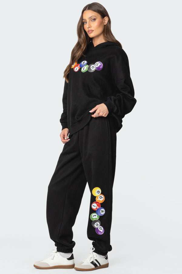 Edikted Billiard Oversized Hoodie Black