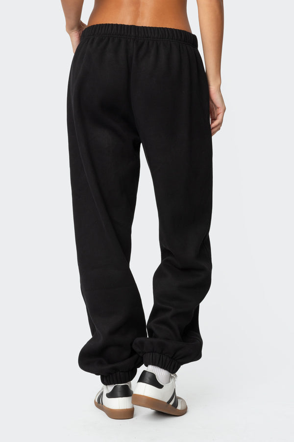 Edikted Billiard Oversized Sweatpants Black