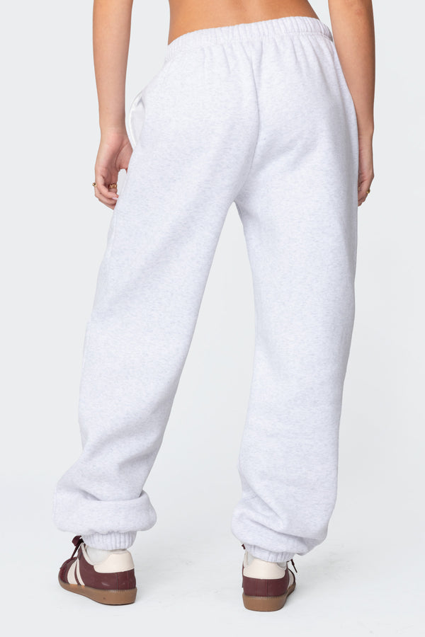 Edikted Billiard Oversized Sweatpants Gray Melange