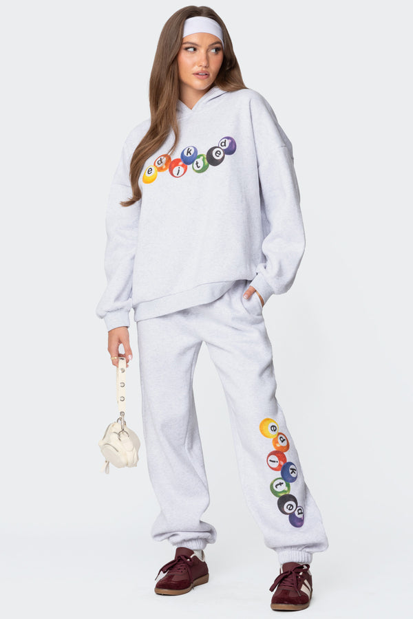 edikted Billiard Oversized Sweatpants gray melange