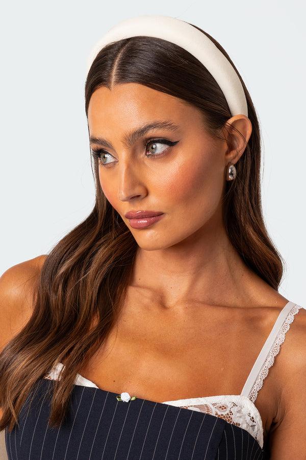 edikted Blair Padded Headband cream