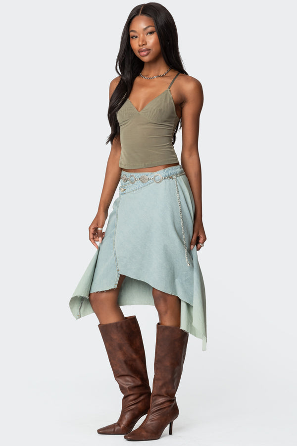 Edikted Blake Mesh Tank Top Green