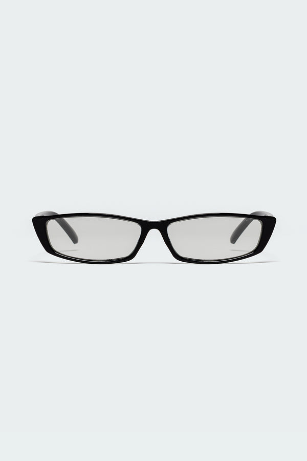 Edikted Blue Light Rectangle Glasses Black
