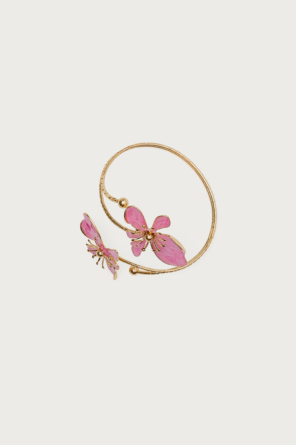Edikted Blush Flower Cuff Bracelet Gold