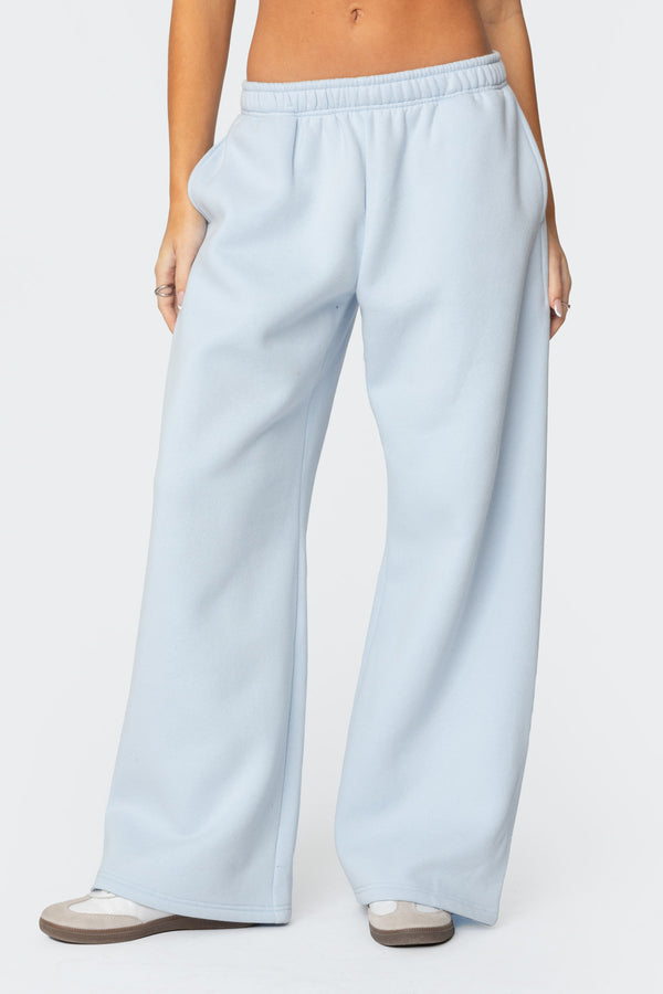 Edikted Bonney Bow Detail Sweatpants Blue