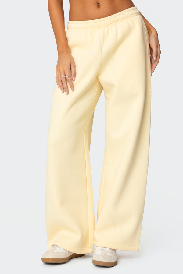 Edikted Bonney Bow Detail Sweatpants Yellow