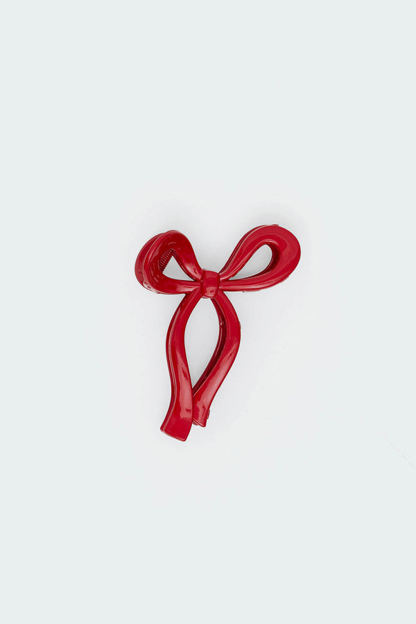 Edikted Bow Hair Clip Red