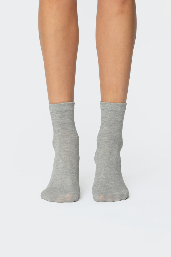 Edikted Bow Socks Gray