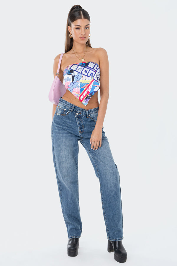 edikted Boyfriend Jeans blue