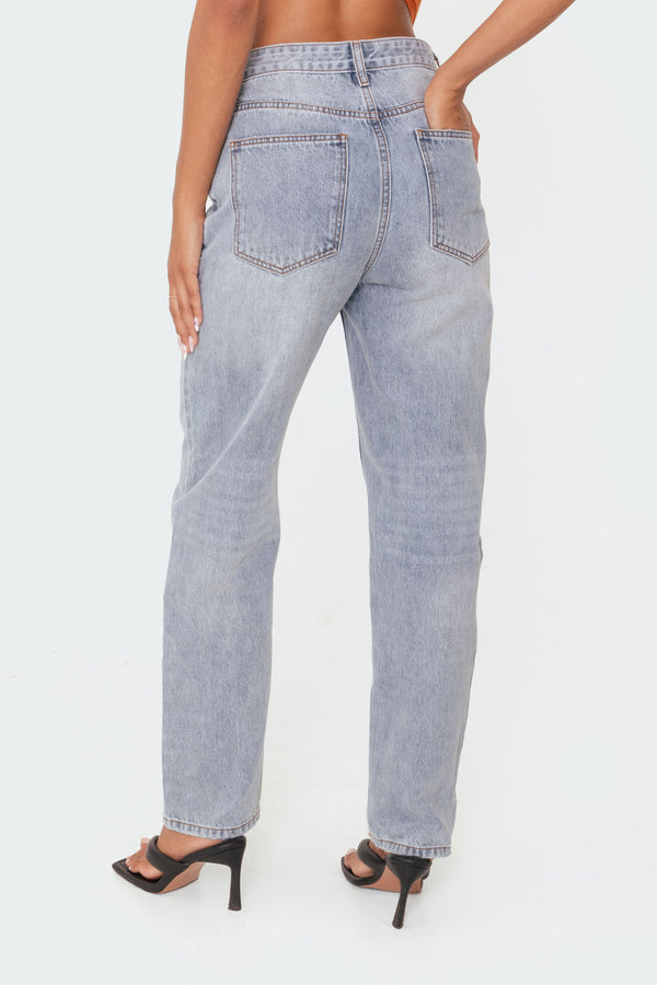 Edikted Boyfriend Jeans Light Blue