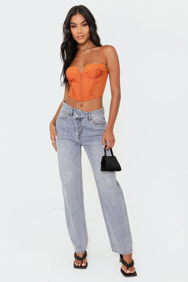 edikted Boyfriend Jeans light blue