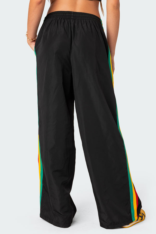 Edikted Brasil Nylon Track Pants Black