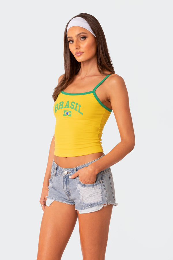 Edikted Brasil Tank Top Yellow