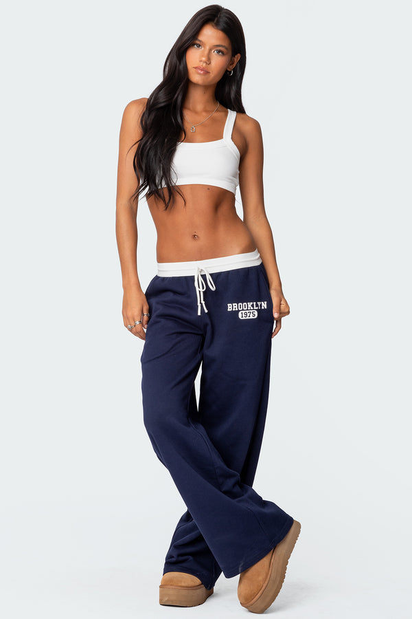 Edikted Brookie Sweatpants Navy