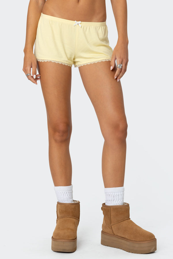 Edikted Buffy Shorts Yellow