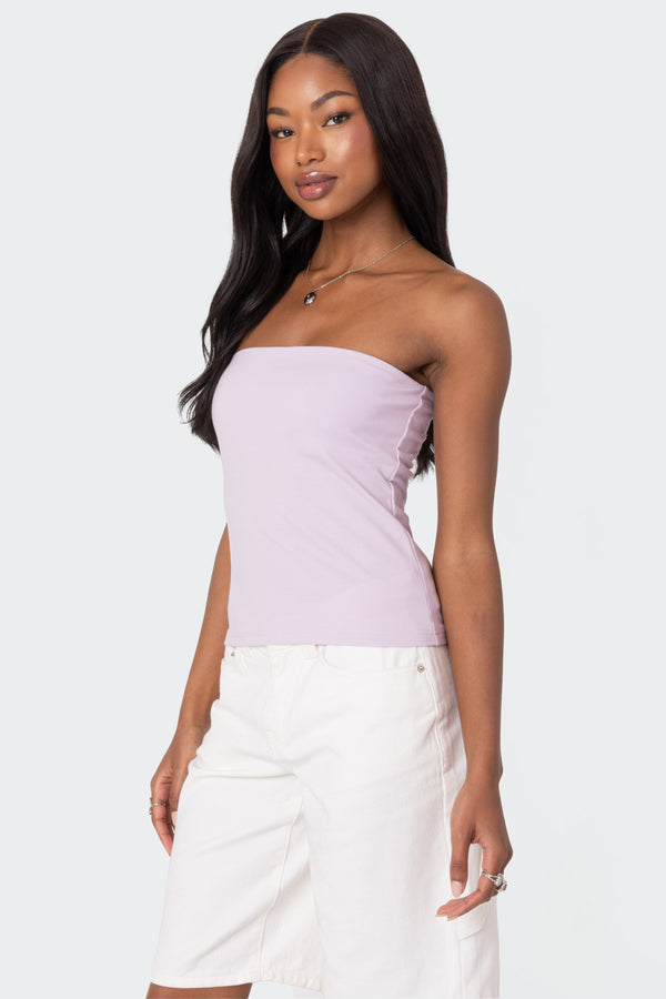 Edikted Built In Bra Tube Top Lilac