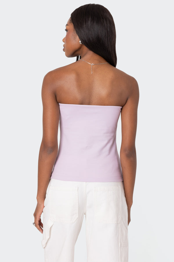 Edikted Built In Bra Tube Top Lilac