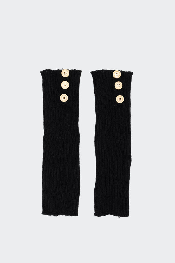 Edikted Button Leg Warmers Black