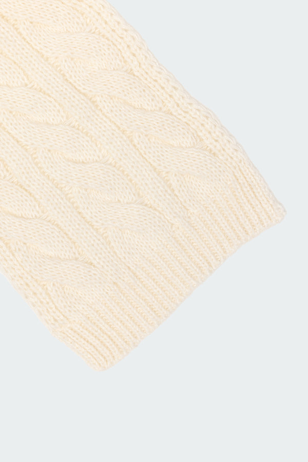 Edikted Cable Knit Scarf Cream