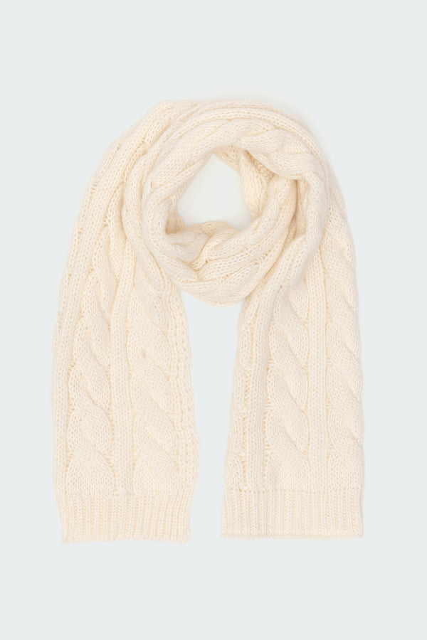Edikted Cable Knit Scarf Cream