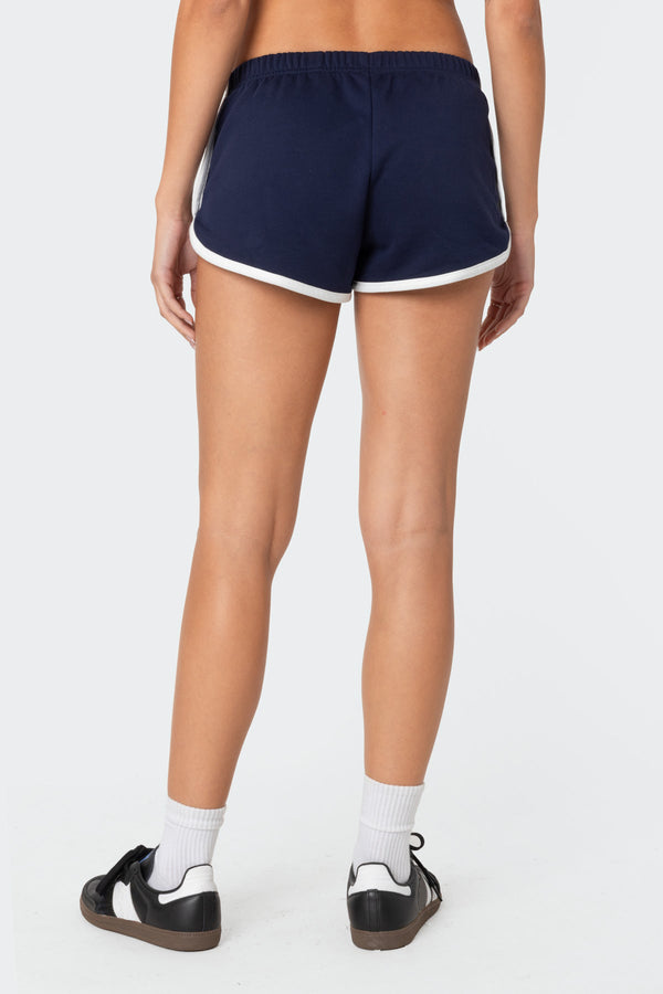 Edikted California Contrast Shorts Navy