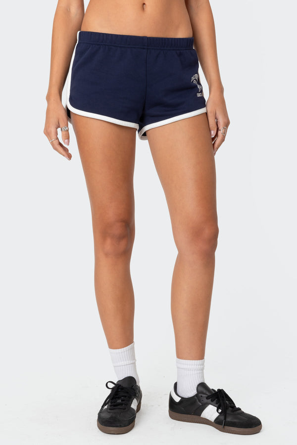 Edikted California Contrast Shorts Navy
