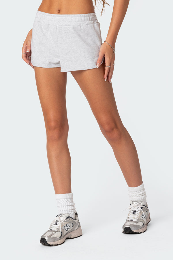 Edikted California Girl Shorts Gray Melange