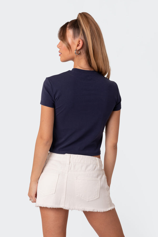 Edikted California T Shirt Navy