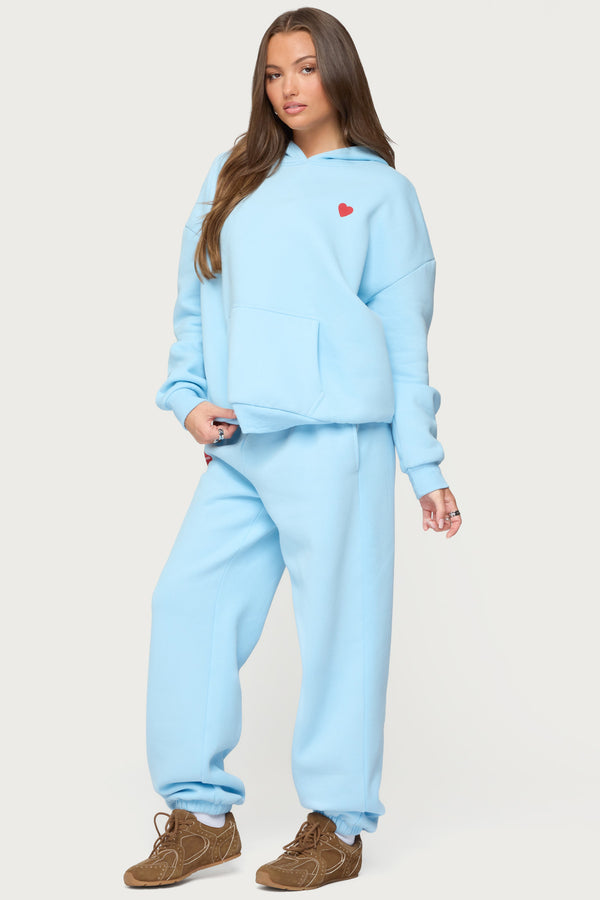 Edikted Call Me Hoodie Light Blue