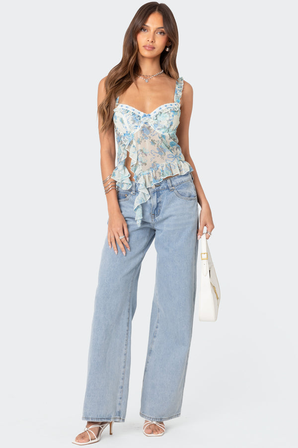 Edikted Cascade Ruffled Bra Top Mix