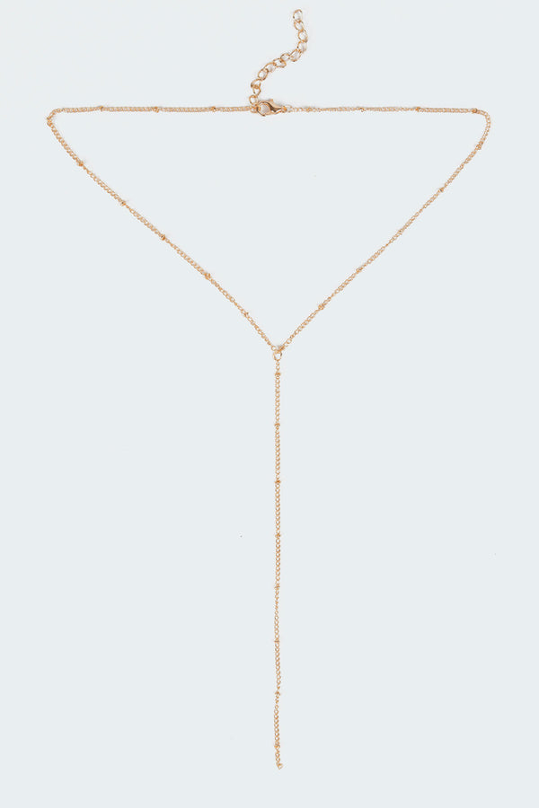 Edikted Cascading Drop Chain Necklace Gold