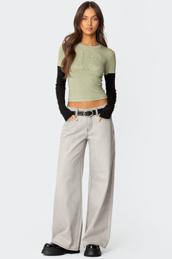 edikted Casey Low Rise Boyfriend Jeans gray