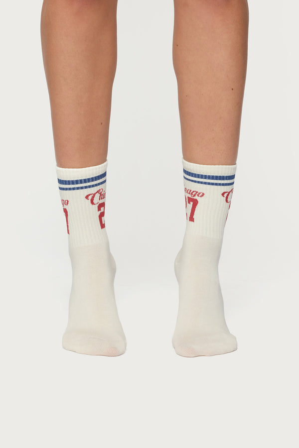Edikted Chicago 27 Socks Ivory
